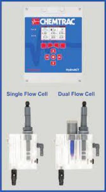 Picture of CHLORINE CONTROLLER ON MANIFOLD CHEMTRAC CONTROLLER AND FAC PROBE